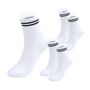 네파 에브리데이 쿠션 미들삭스 5켤레 세트 NPCEDMDS, 화이트(NPCEDMDS-WH5), 1세트