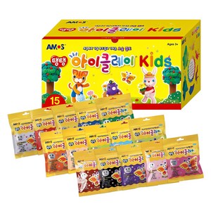 아모스 아이클레이 15종 세트, 혼합색상, 50g, 1개