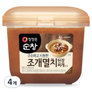 청정원순창 조개멸치 된장찌개 양념, 900g, 4개