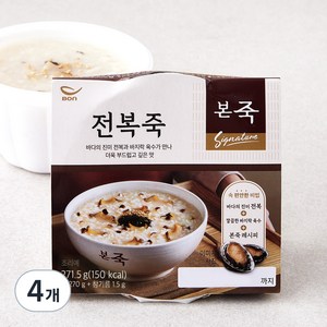 본죽 전복죽, 271.5g, 4개