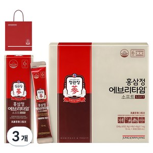 정관장 홍삼정 에브리타임 소프트 30p + 쇼핑백 세트, 300ml, 3개