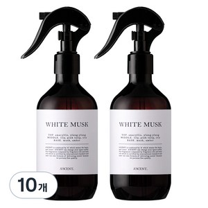 에이센트 드레스 퍼퓸 탈취제 22 화이트머스크, 10개, 250ml