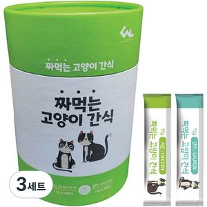 마마쇼 씨엔엘라이프 짜먹는 고양이 간식, 닭고기 30p + 연어 30p, 900g, 3세트