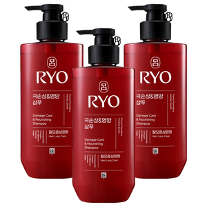 려 함빛 극손상 & 영양 샴푸 탈모증상완화 플로럴 파우더리향, 480ml, 3개