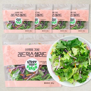 신선함을 그대로 레드믹스 샐러드, 80g, 5팩