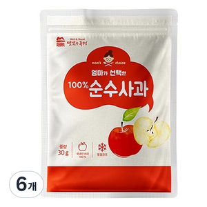 맛있는풍경 엄마가 선택한 순수사과, 6개, 30g