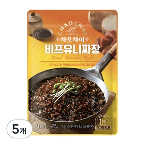 차오차이 비프 유니짜장, 180g, 5개