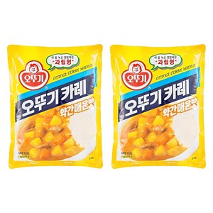오뚜기 카레 약간매운맛, 1kg, 2개