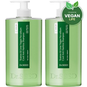 닥터시드 티트리 앤 라임 비건 지성케어 쿨 탈모 샴푸, 1000ml, 2개