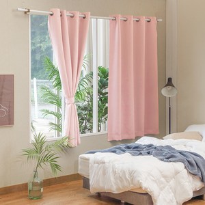 컬러스토리 아일렛 암막커튼, 크림핑크
