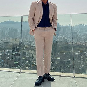 파이브라지 남성용 빅사이즈 데일리 모던 스판 정장세트