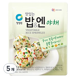 청정원 맛있는밥& 엔 야채 후리가케, 24g, 5개