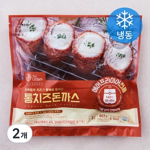 더오담 통치즈 돈까스 에어프라이어 3입 (냉동), 465g, 2개