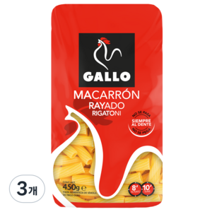 GALLO 리가토니 파스타면, 450g, 3개