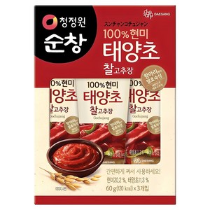 청정원순창 현미 태양초 찰고추장, 60g, 3개