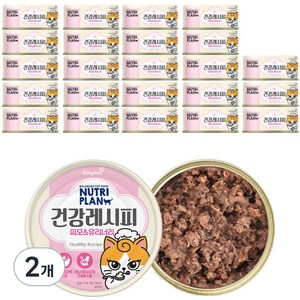 뉴트리플랜 고양이 건강 레시피 피모 간식캔, 참치, 90g, 48개