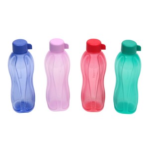 타파웨어 에코물통 500ml x 4종 세트, 블루, 핑크, 레드, 그린