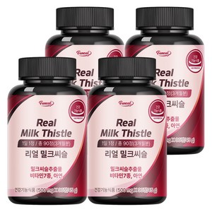 퍼니트 리얼 밀크씨슬 500mg, 90정, 4개