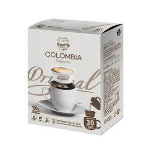 핸드립 콜롬비아 수프리모, 7g, 30개입, 1개