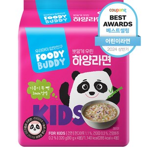 푸디버디 하양라면, 사골곰탕맛, 80g, 4개