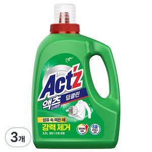 액츠 퍼펙트 딥클린 액상세제 본품, 3.5L, 3개