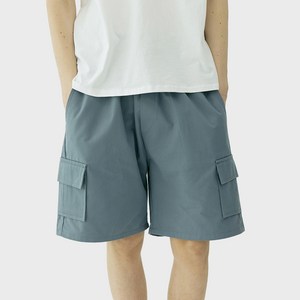 테라우드 솔리드 면 카고 반바지