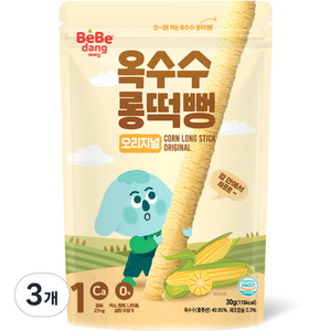 베베당 옥수수 롱떡뻥, 오리지널, 30g, 3개