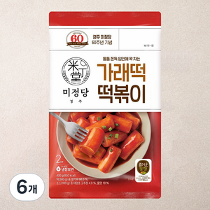 미정당 가래떡 떡볶이, 400g, 6개