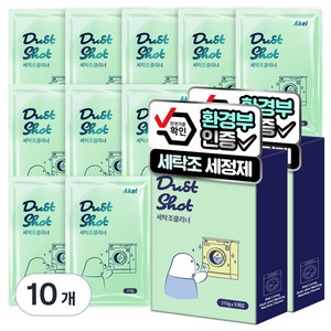 아케이 리빙 더스트샷 통돌이 드럼 세탁조 클리너 5p, 1050g, 10개