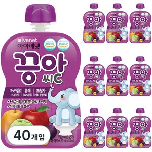 아이배냇 끙아 과일야채주스 80ml, 씨, 40개