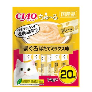 이나바 고양이 챠오 츄르 20P, 참치 + 가리비 혼합맛, 280g, 1개