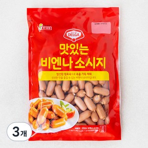 롯데햄 맛있는 비엔나 소시지, 1kg, 3개