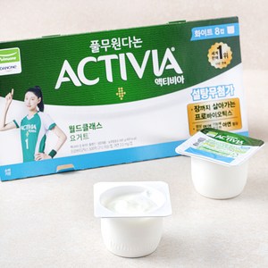 풀무원다논 액티비아 컵 화이트 설탕 무첨가 플레인, 640g, 1개
