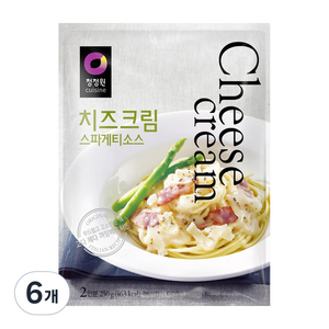 청정원 치즈크림 스파게티소스, 250g, 6개