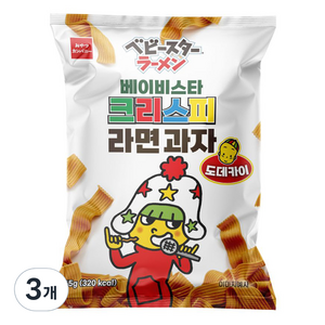 베이비스타 크리스피 라면과자 도데카이, 65g, 3개