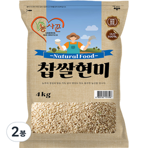 농사꾼 찹쌀현미 찰현미, 4kg, 2개