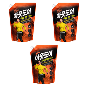울샴푸 아웃도어 기능성의류 전용세제 리필, 1L, 3개