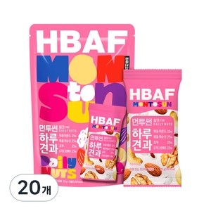 바프 먼투썬 하루견과 핑크, 20g, 20개