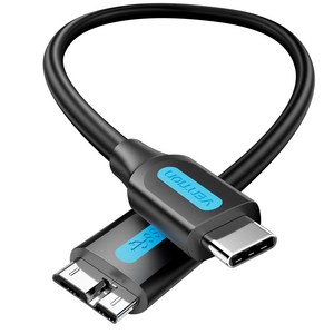 벤션 C타입 to USB 3 마이크로 B 고속 케이블, 1개, 1m