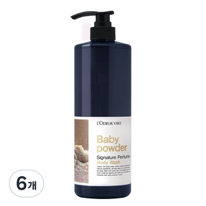 로더베르 시그니처 퍼퓸 바디워시 베이비파우더, 1kg, 6개