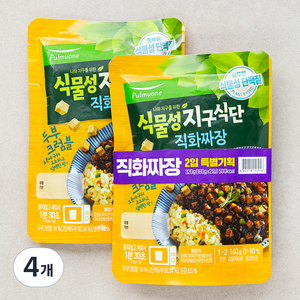 풀무원 식물성 지구식단 직화짜장, 160g, 4개