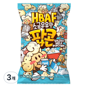 바프 소금우유맛 팝콘, 80g, 3개