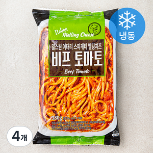 밀스원 이태리 스파게티 멜팅치즈 비프 토마토 (냉동), 380g, 4개