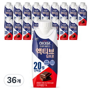 하이뮨 프로틴 밸런스 액티브 딥초코, 250ml, 36개