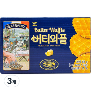 서주 버터와플, 3개, 55g