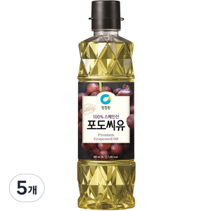 청정원 포도씨유, 900ml, 5개