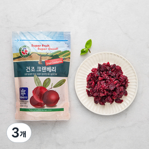 건조 크랜베리, 200g, 3개