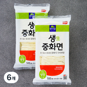 냉장_면사랑 생 중화면 6인분, 500g, 6개