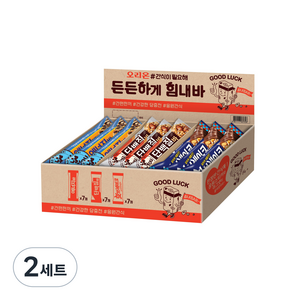 오리온 간식이필요해 든든하게 힘내바 단백질바 34g x 7p + 에너지바 40g x 7p + 핫브레이크 50g x 7p, 2세트