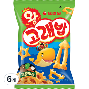 오리온 왕 고래밥 볶음양념맛, 6개, 118g